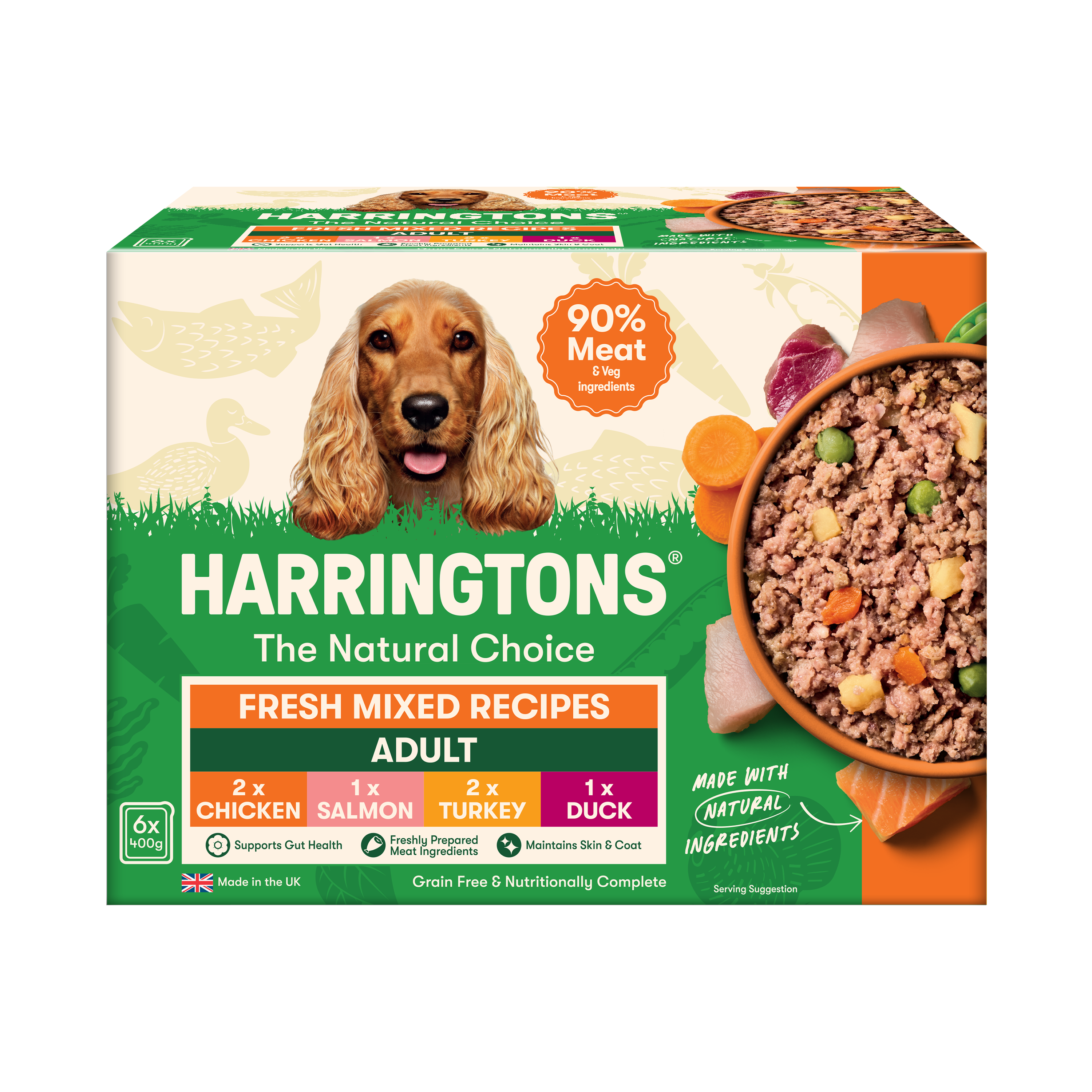 Harringtons Harringtons Chicken Duck Salmon Turkey Adult Wet Dog Food pet food packaging