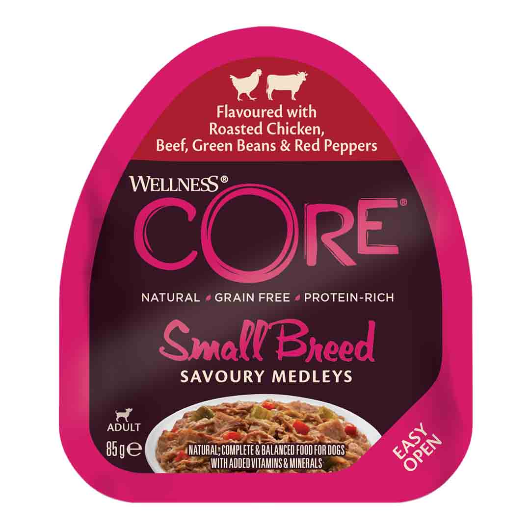 Wellness Core Wellness Core Medleys Red Peppers Beef Chicken Adult Wet Dog Food pet food packaging