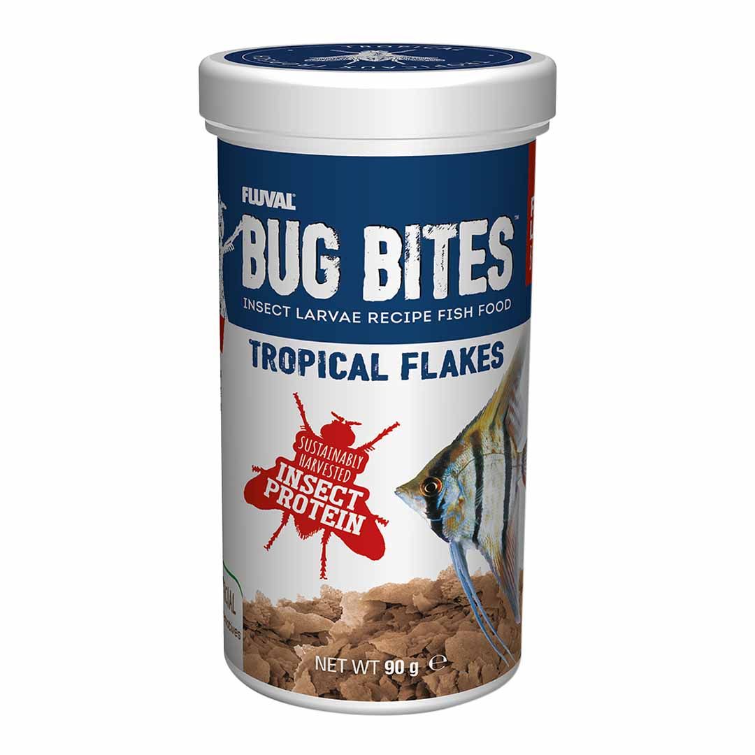 Fluval Bug Bites Tropical Goldfish Flakes Fish Food