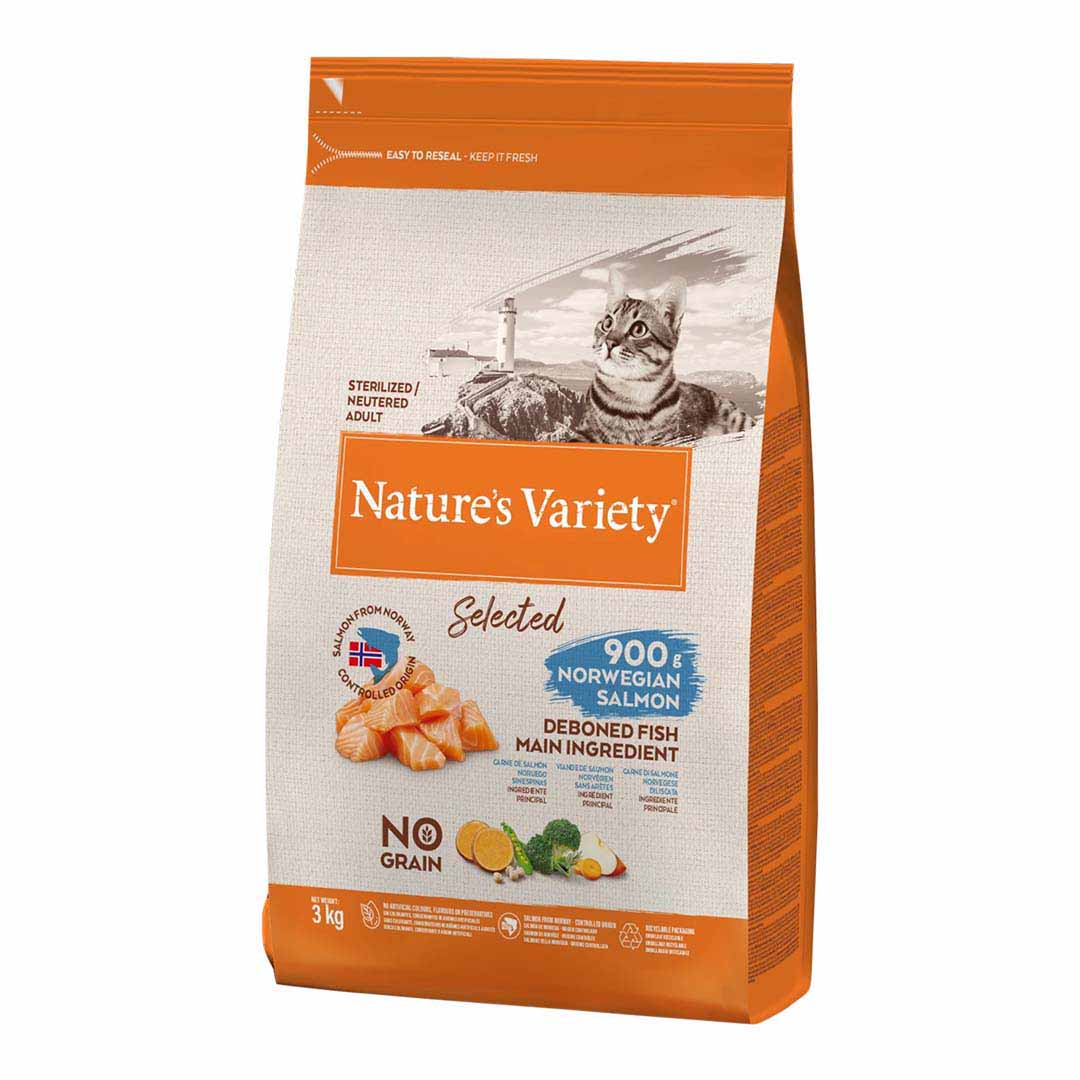 Natures menu Natures Menu Selected Norwegian Salmon Tuna Adult Dry Cat Food pet food packaging