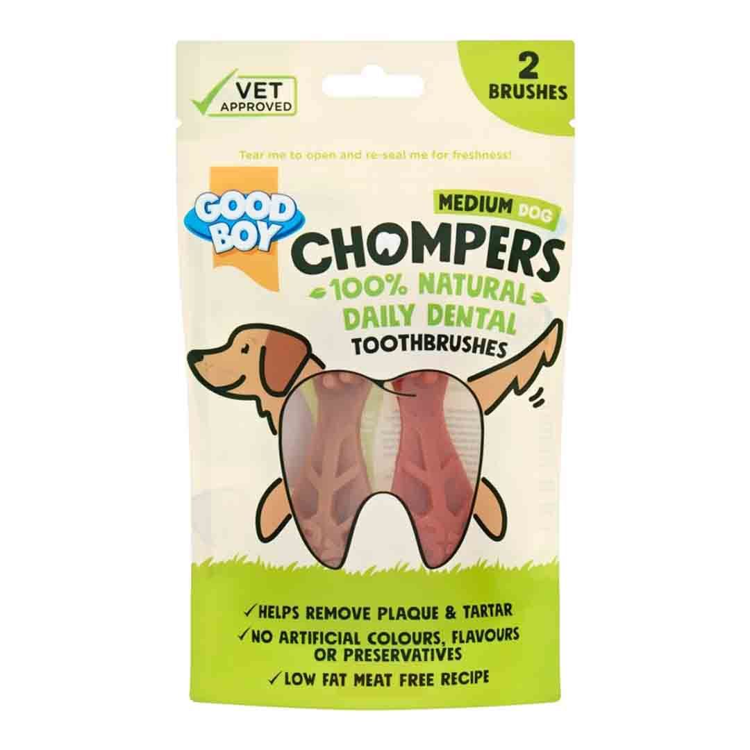 Good Boy Chompers Medium Dental Dinosaurs 2pk 70g Dog Dental Treats