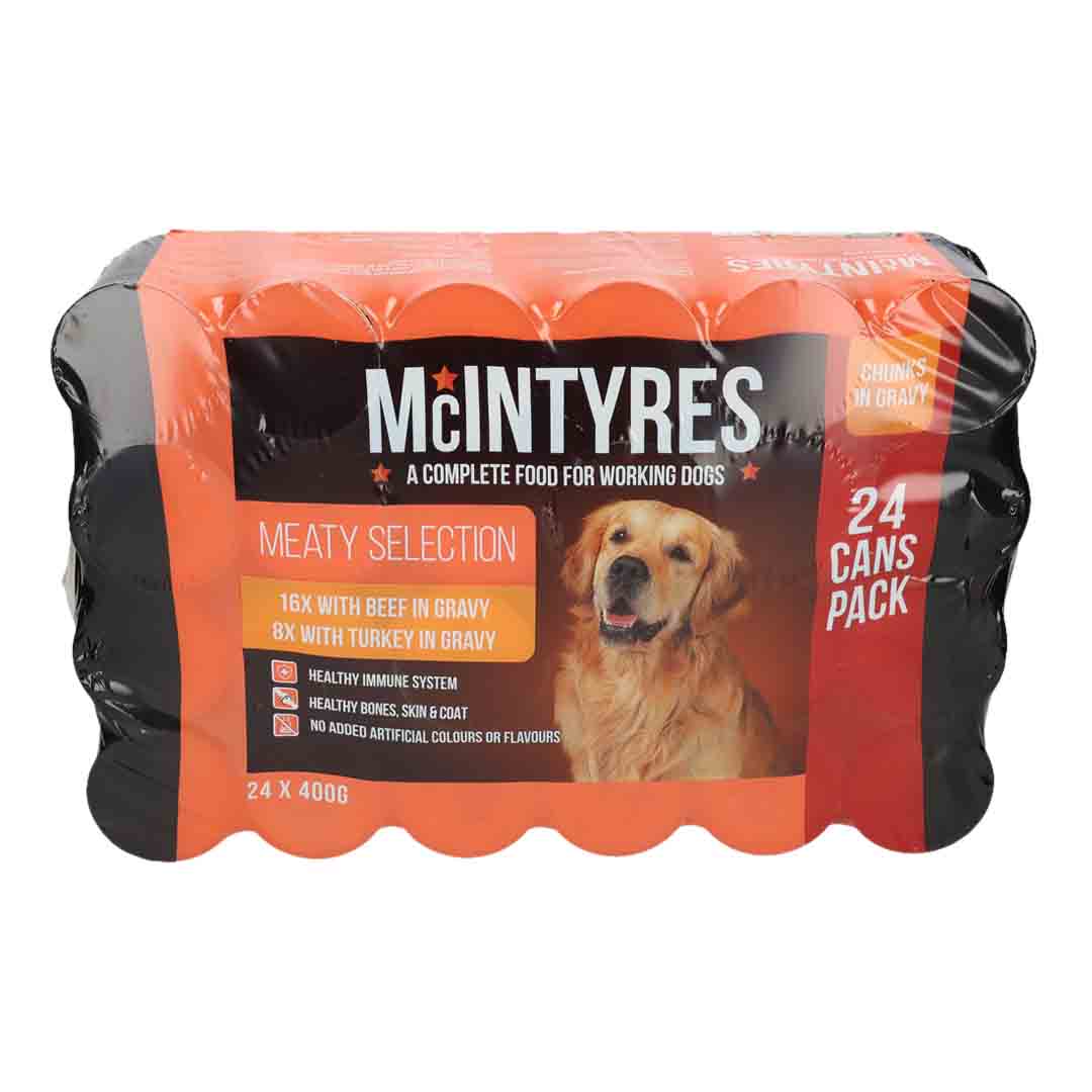 Mcintyres Mcintyres Adult Wet Dog Food pet food packaging