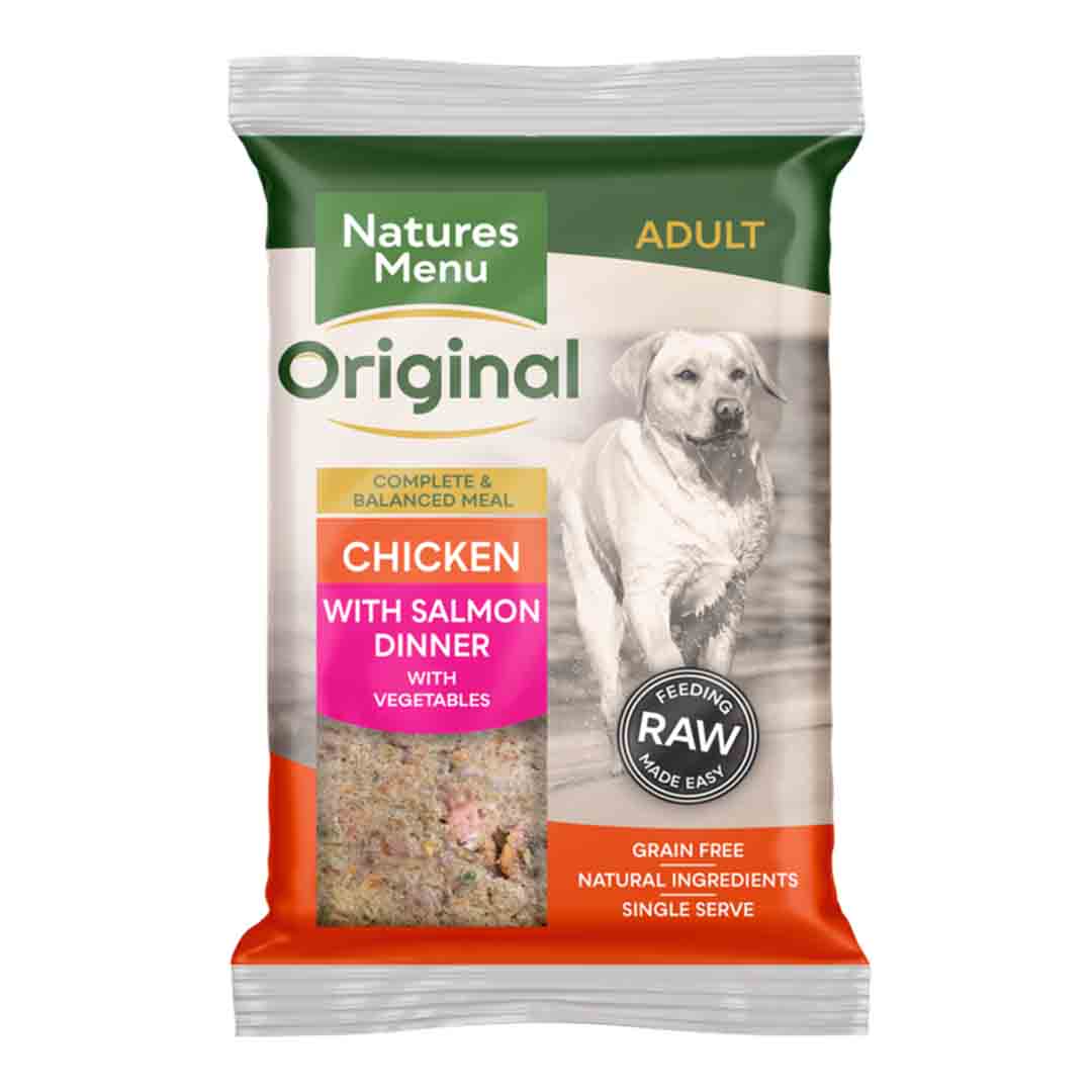 Natures menu Natures Menu Raw Chicken Salmon Adult Dry Dog Food pet food packaging