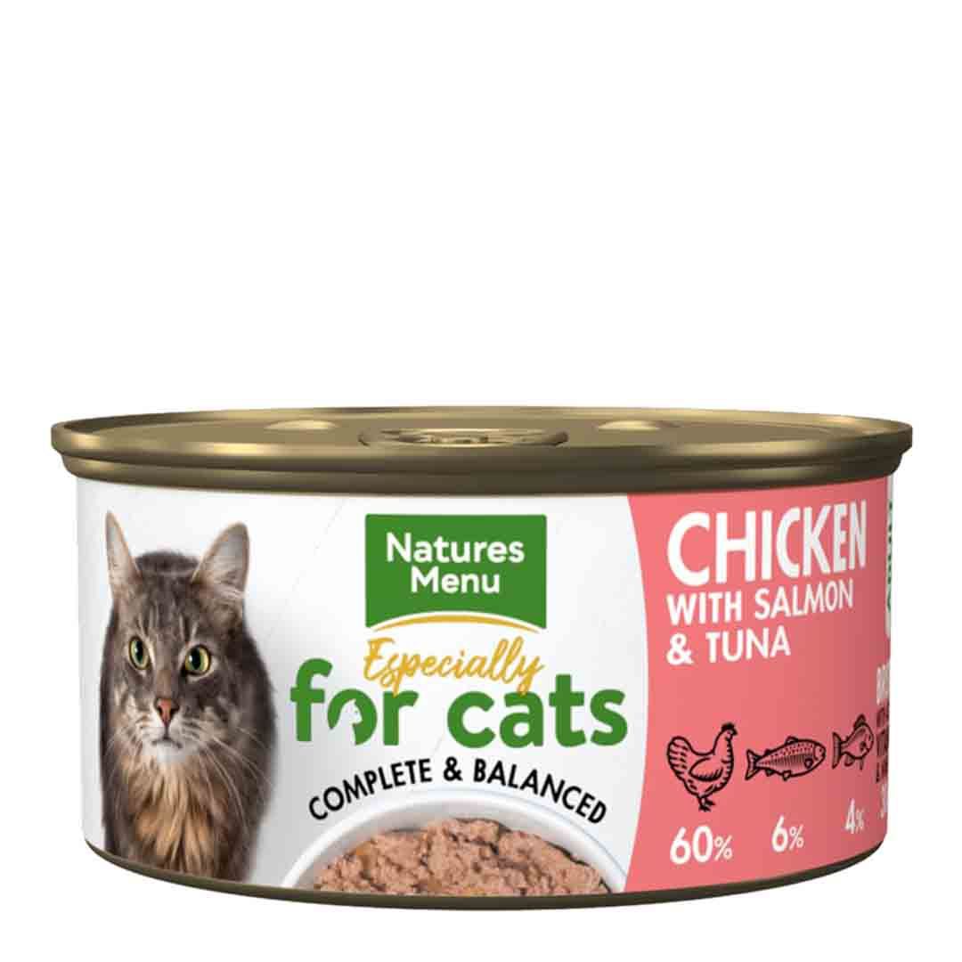 Chicken & Salmon Cat Food Can Natures Menu 85 g