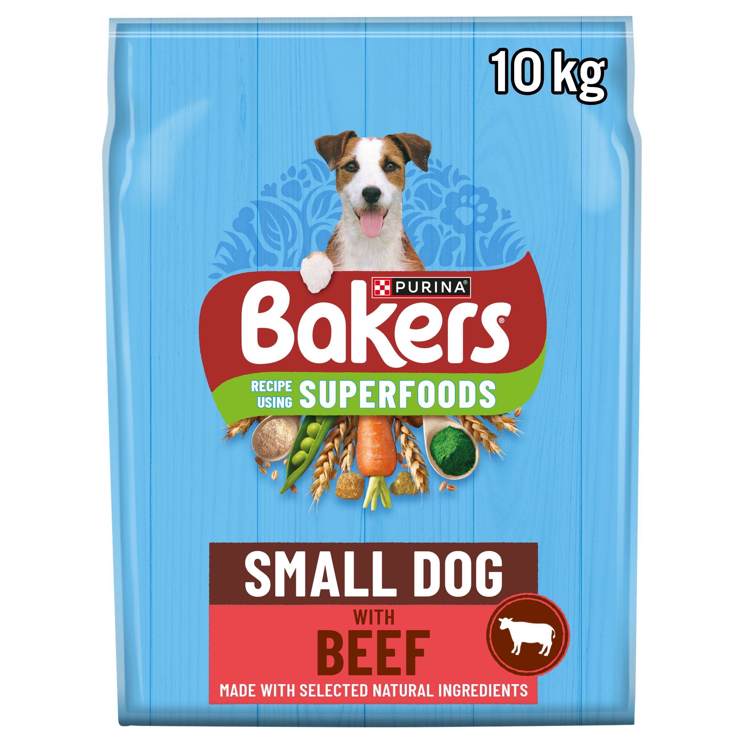 Bakers Bakers Superfoods Beef Adult Dry Dog Food pet food packaging