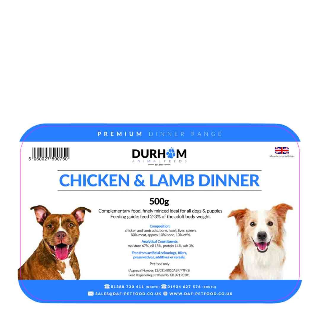 Durham Chicken & Lamb Dinner Raw Dog Food Jollyes