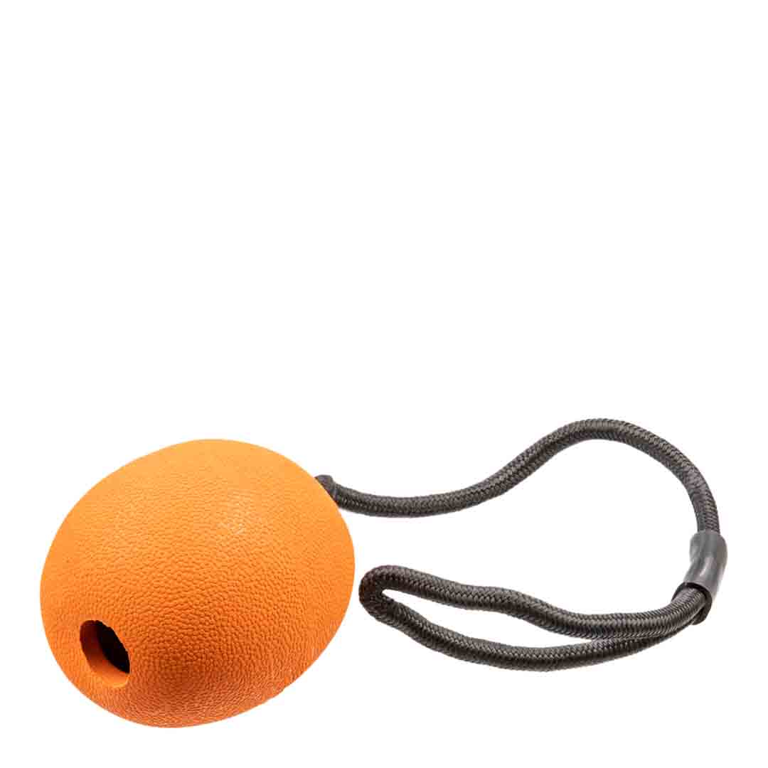 James & Steel 100 Rubber Treat Orange Rope Dog Toy