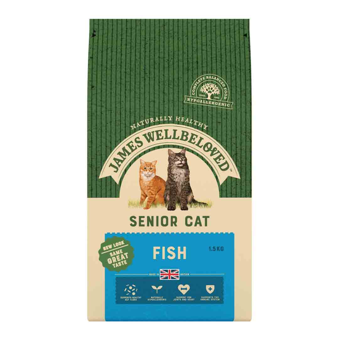 James Wellbeloved James Wellbeloved 38 Pork Senior Dry Cat Food pet food packaging