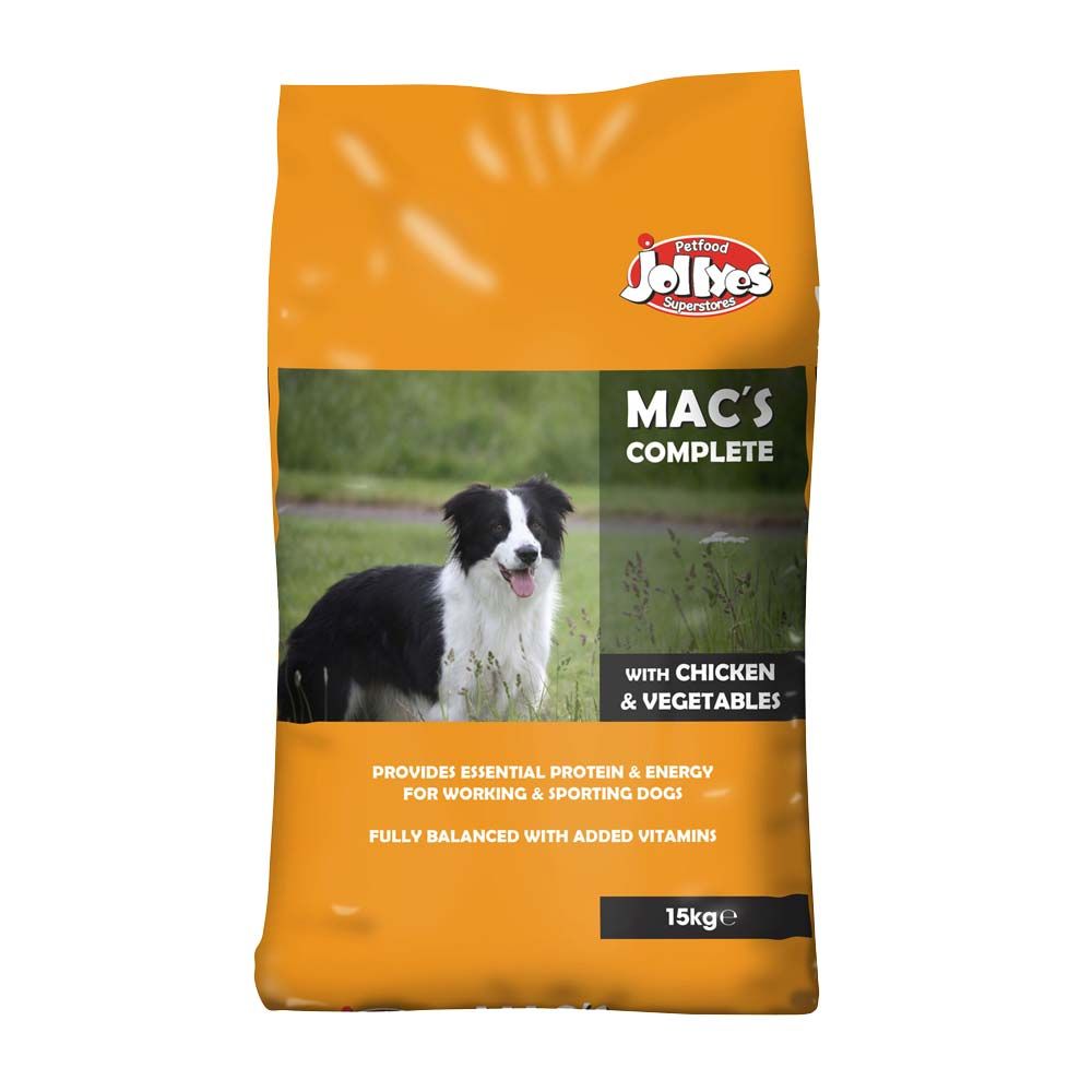 Jollyes Macs Complete Dog Food with Chicken & Veg 15kg Dry Dog Food