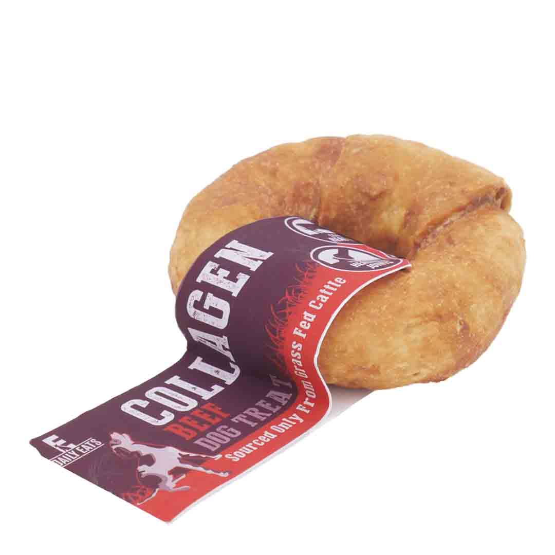 Rosewood Collagen Donut 3.5'' Beef 75g Dog Chews