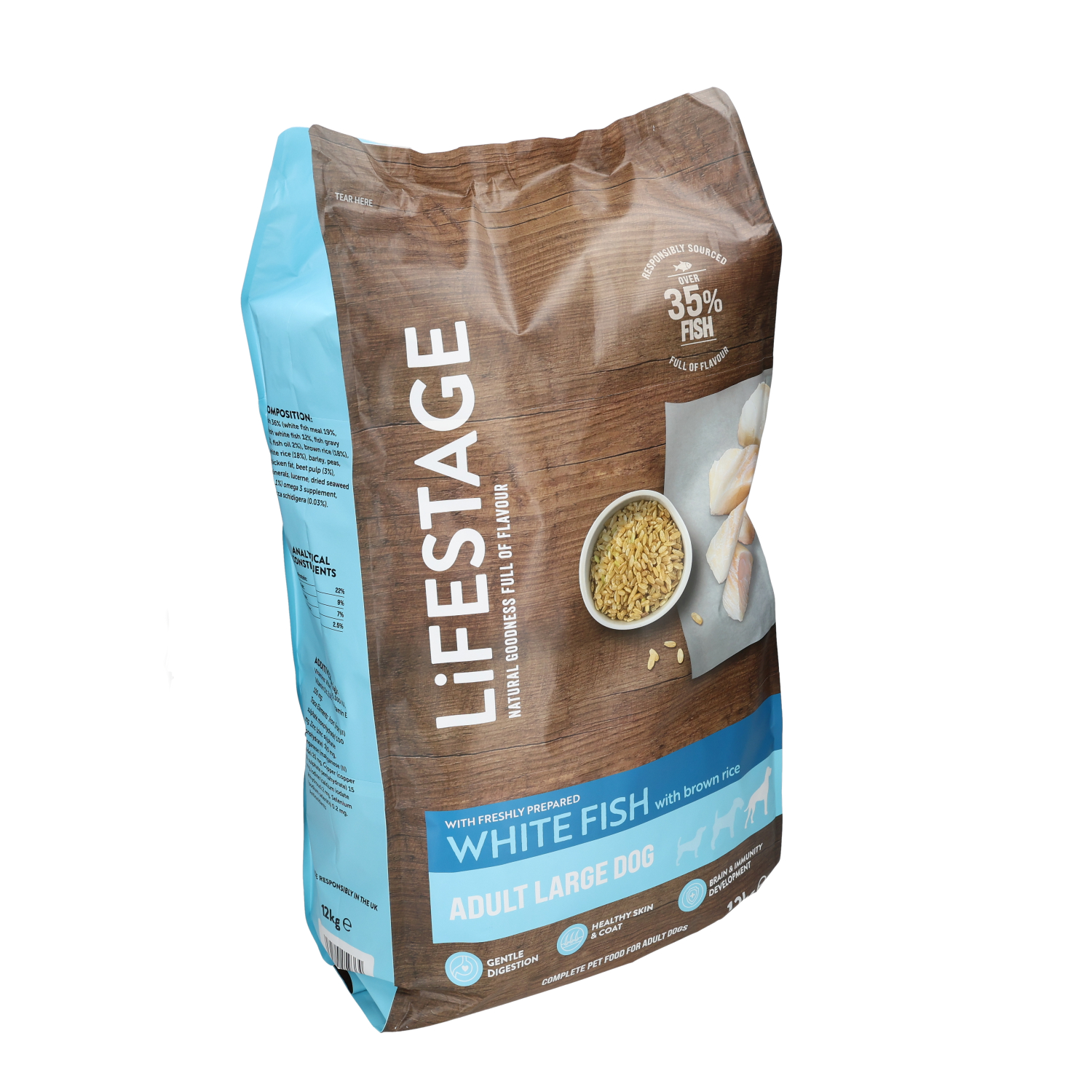 Prolife Lifestyle Mature Hundefutter – Mit Fisch & Reis, 12 Kg Sack