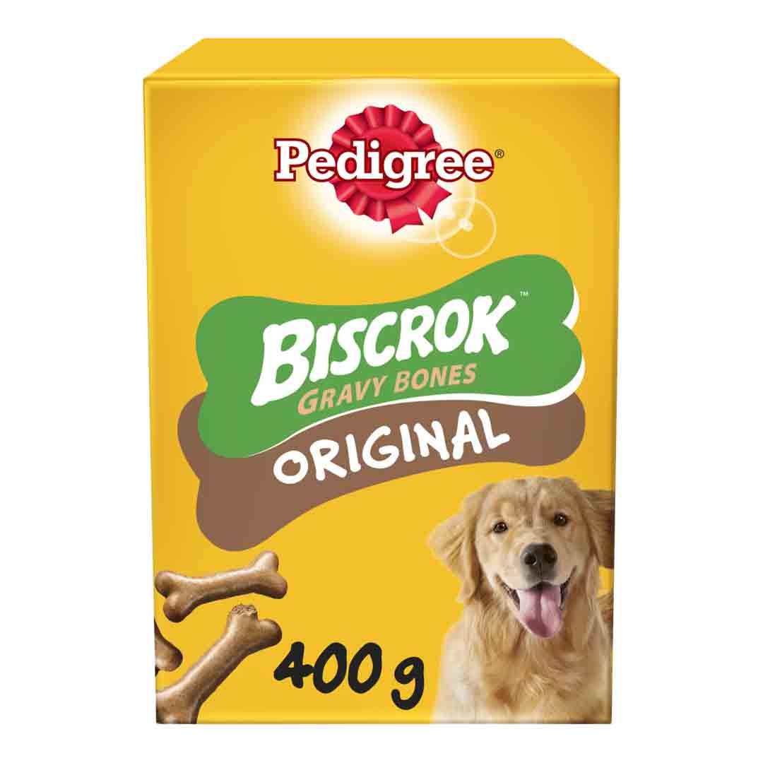 Pedigree Biscrok Gravy Bones Biscuit Dog Treats 400g Dog Biscuits