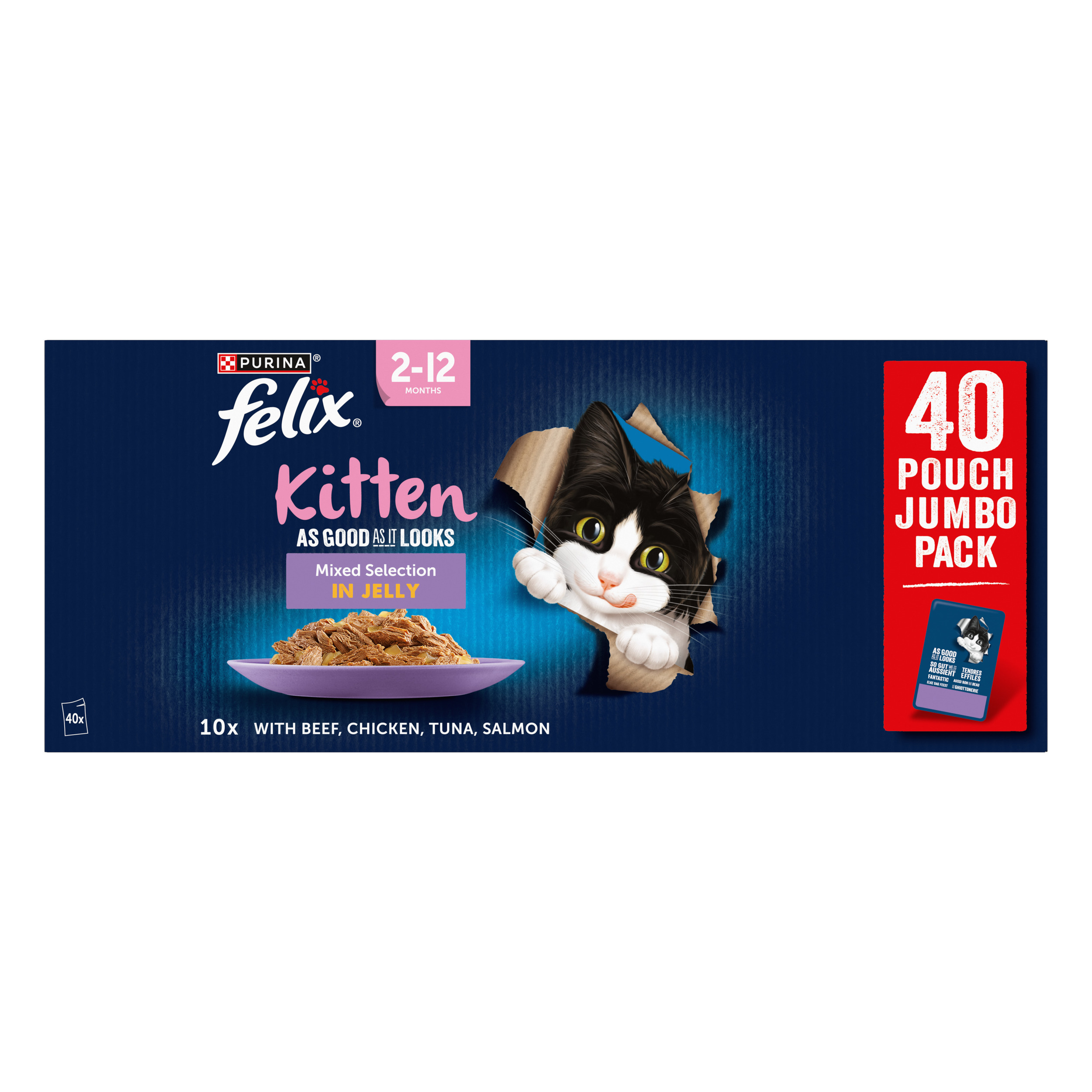 FELIX As Good As it Looks Kitten Mixed in Jelly Wet Cat Food