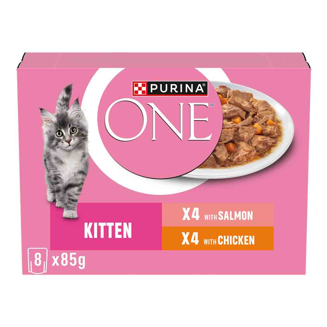 PURINA ONE Kitten Mini Fillets Salmon and Chicken Wet Cat Food