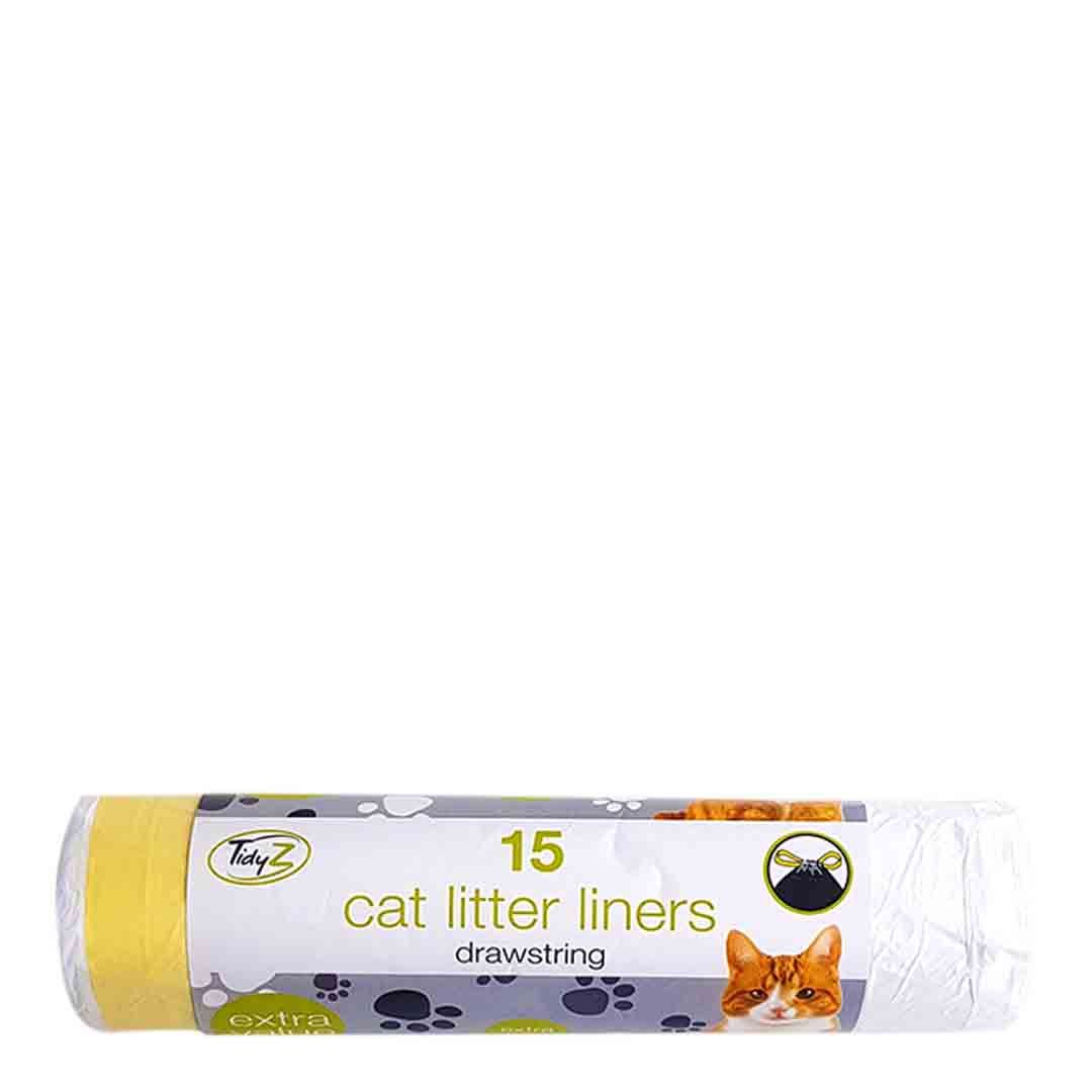 Tidyz Drawstring Cat Litter Liners 15 Pack Cat Cleaning Accessories