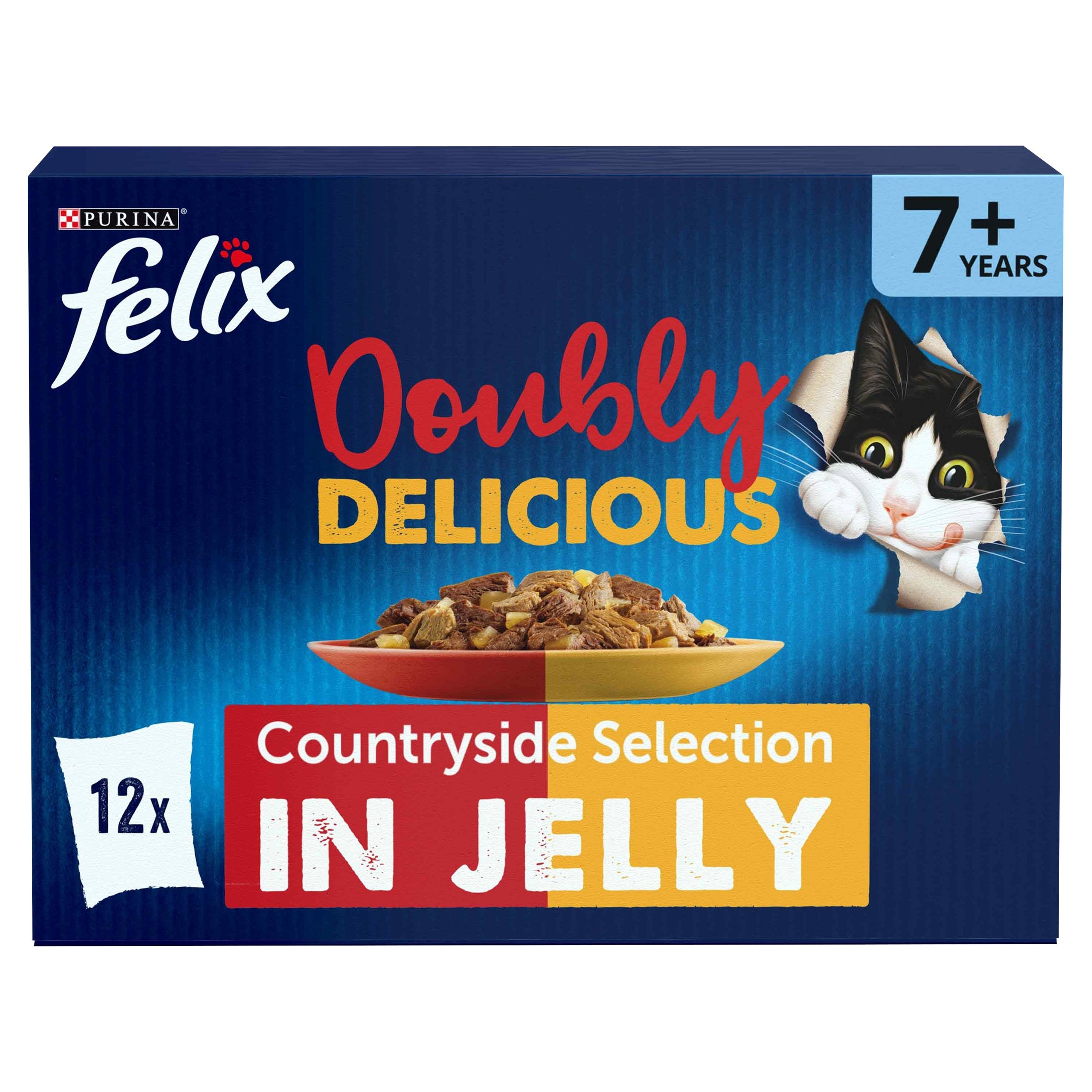 Felix Felix Doubly 7_Plus Countryside Selection Senior Wet Cat Food pet food packaging
