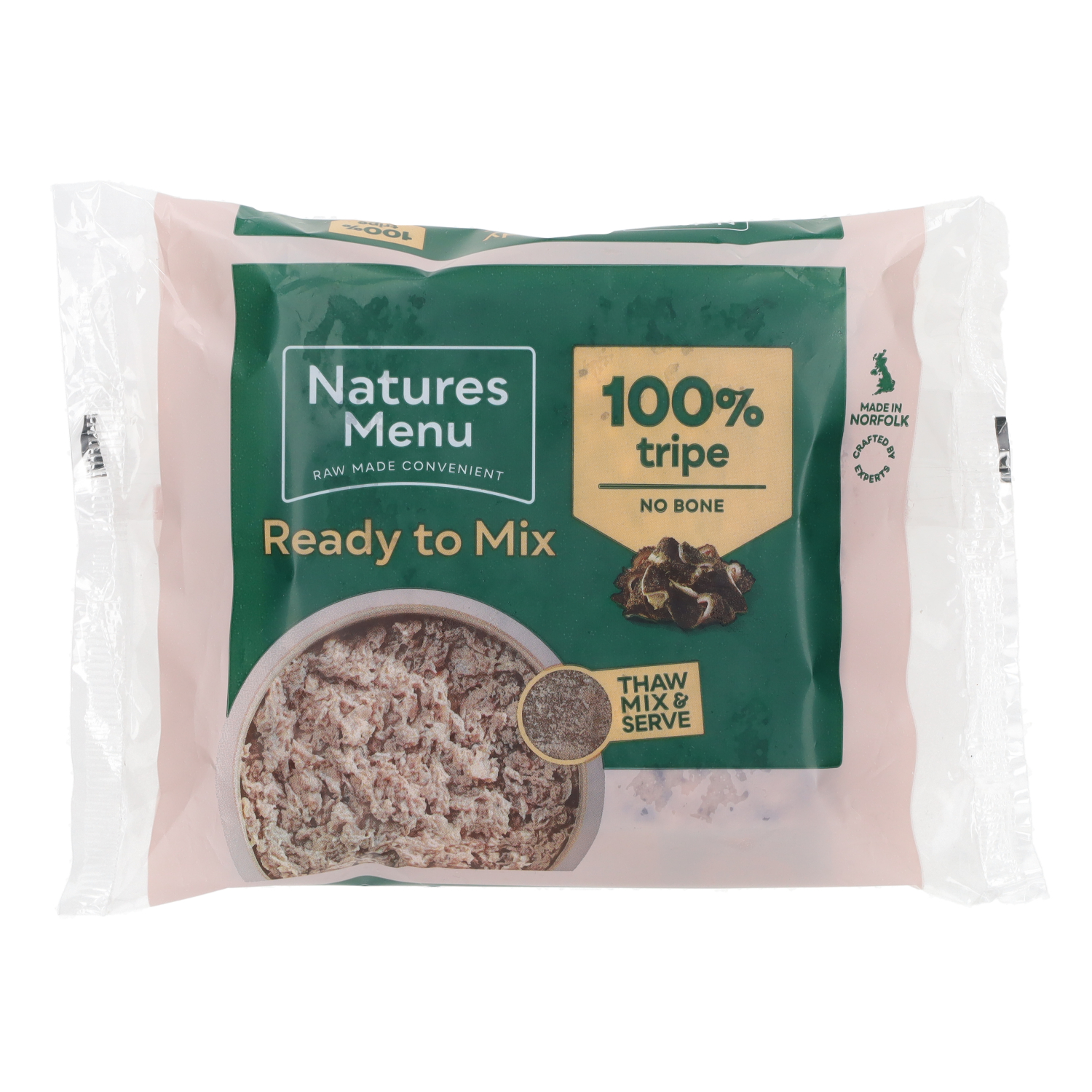 Natures menu Natures Menu Raw Tripe Adult Dry Dog Food pet food packaging