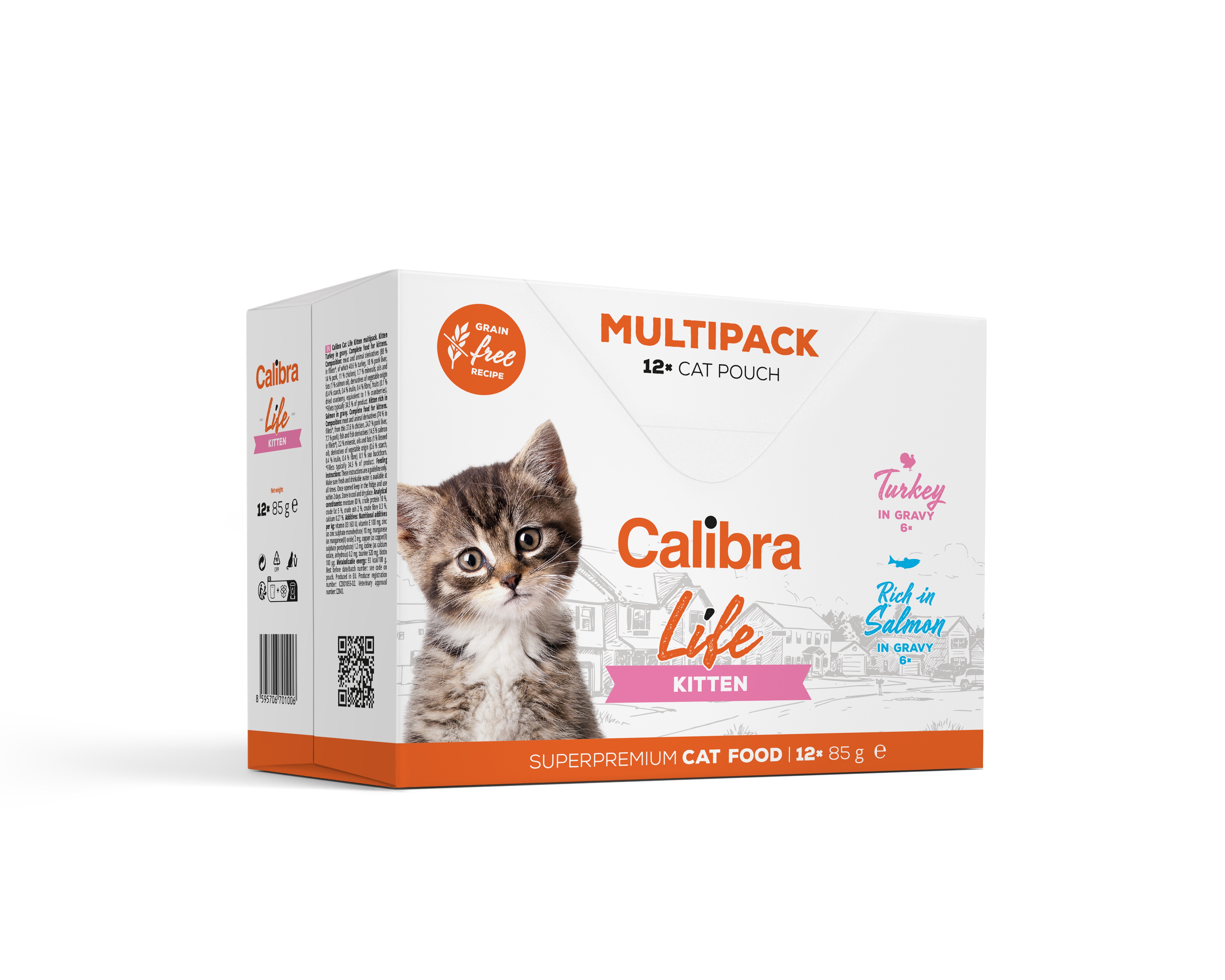 Calibra Calibra Life Kitten Wet Cat Food pet food packaging