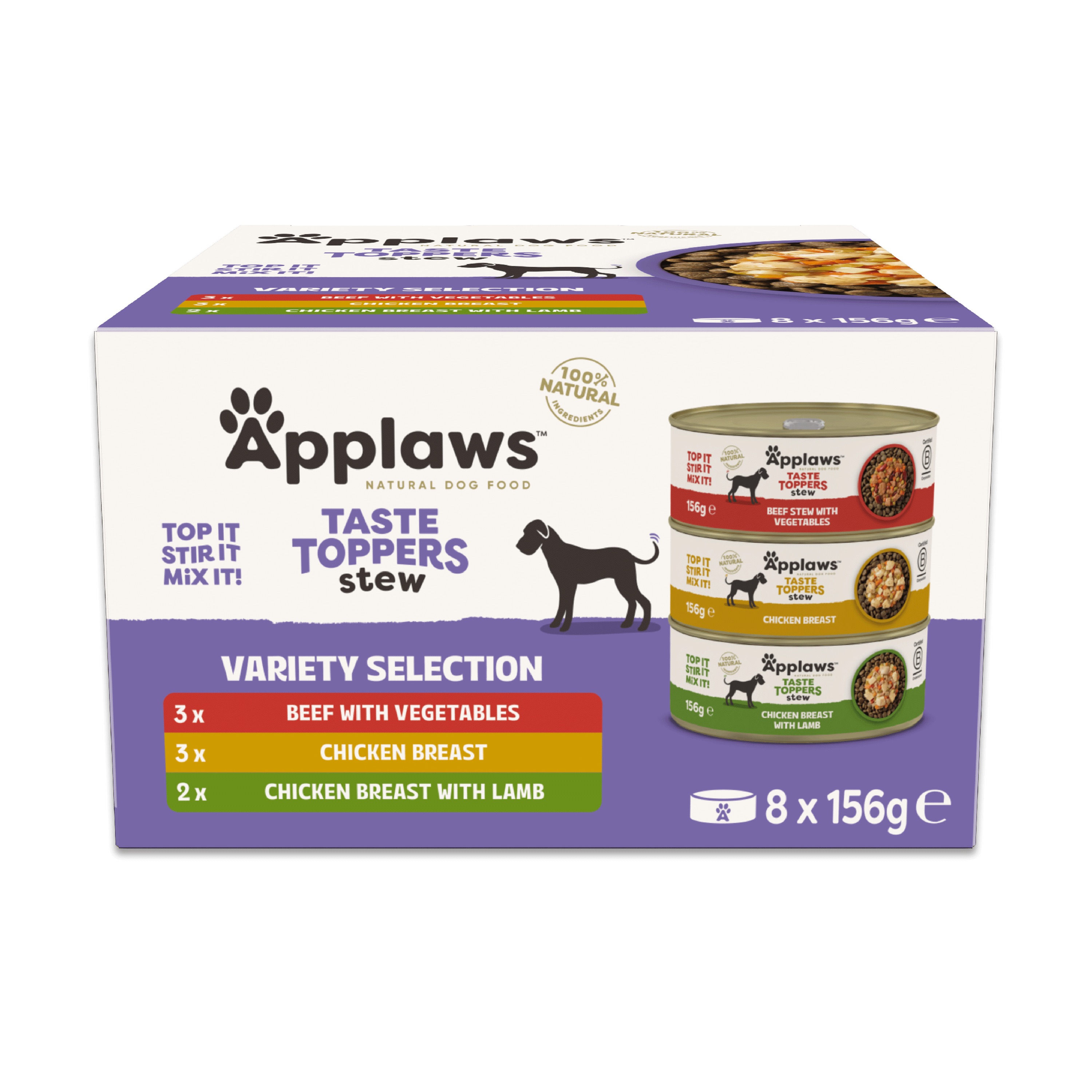 Applaws Applaws Taste Toppers Stew Variety Selection Adult Dry Dog Food pet food packaging
