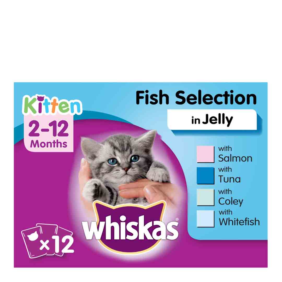 Whiskas Pouch in Jelly Kitten Fish Selection 12x100g Kitten Food