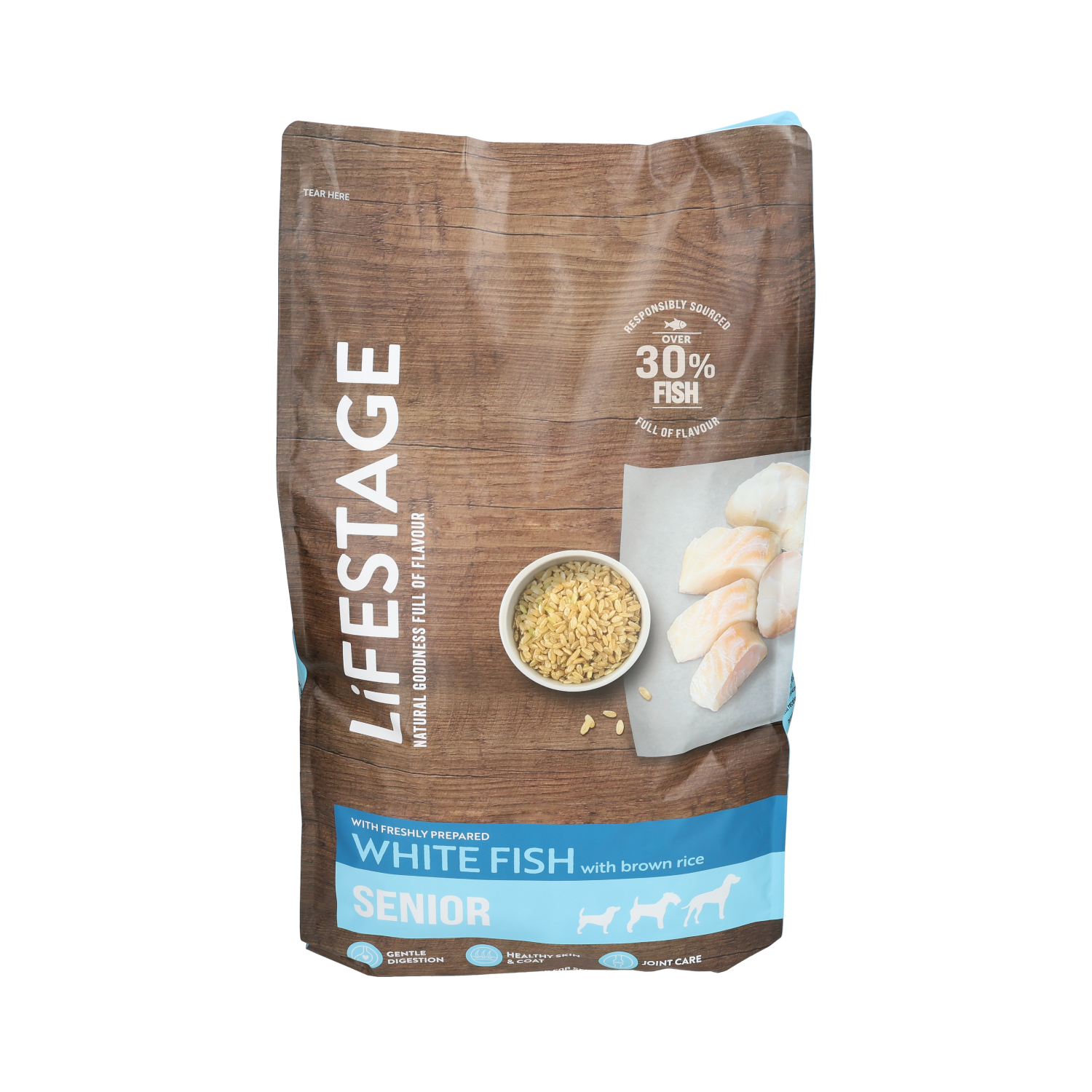 Lifestage Naturals Senior Dog Food, Fish & Rice 12kg Jollyes