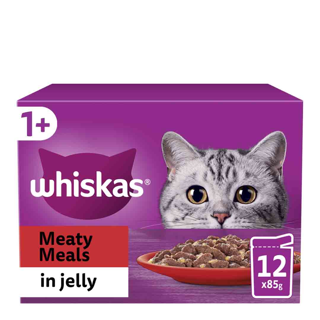 Whiskas Cat Pouches Meaty Meals in Jelly 12 x 85 g