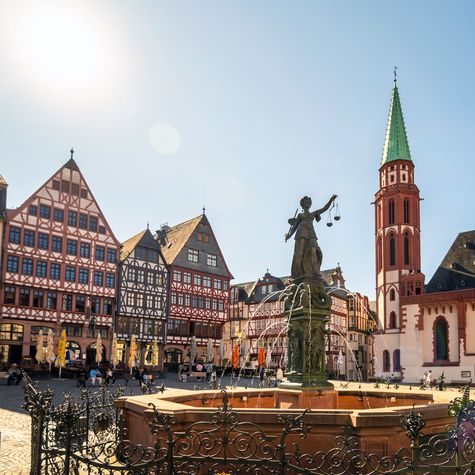 Stadtplatz am Römerberg in Frankfurt