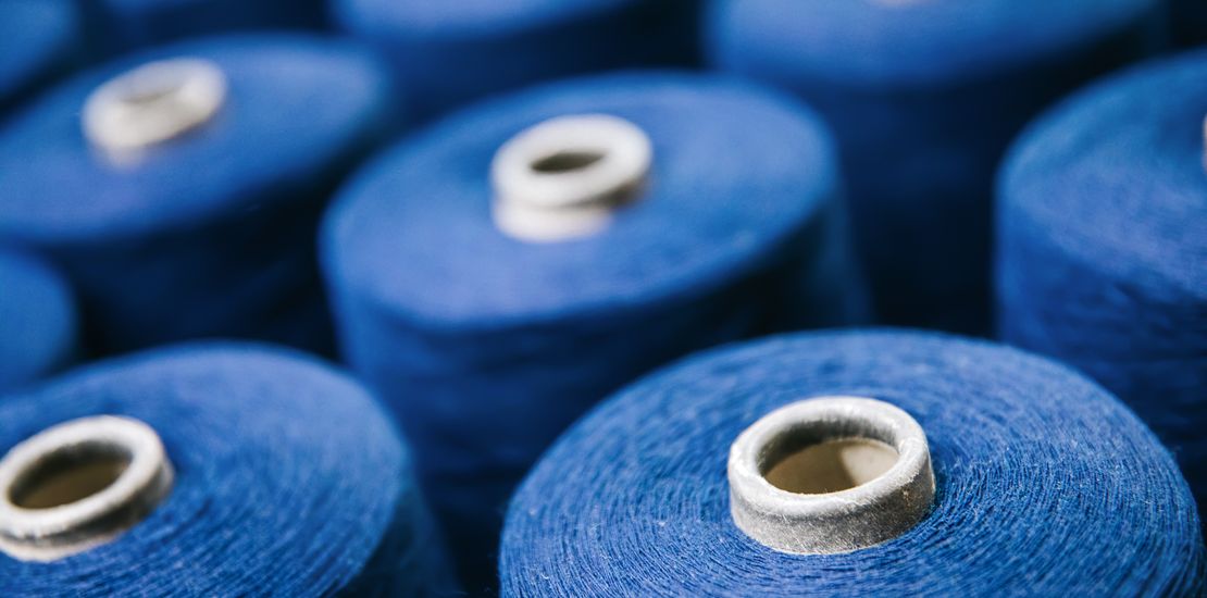 Blaues Baumwollgarn