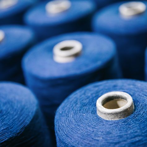 Blaues Baumwollgarn