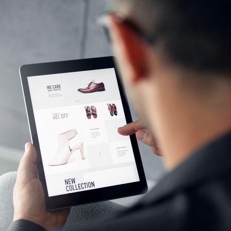 Online Shopping am iPad