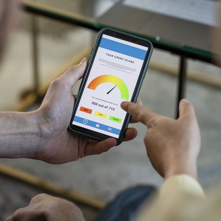 Kredit-Score am Smartphone