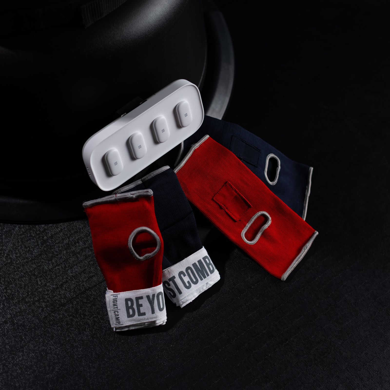 FightCamp Console and Trackers, wraps, and bag base