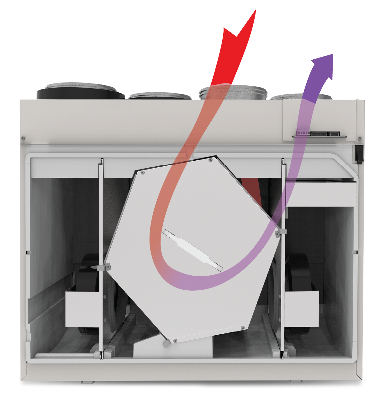 Image of the defrost airflow on a HERO