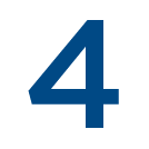 A dark blue number 4