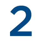 A dark blue number 2