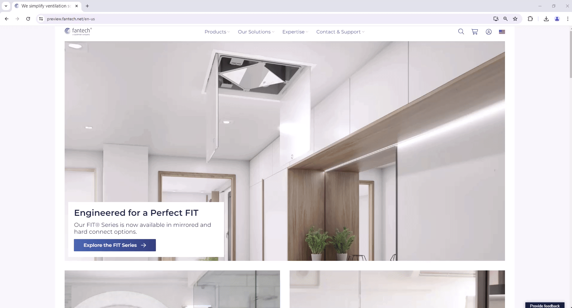 A gif on where to find BIM models on product pages