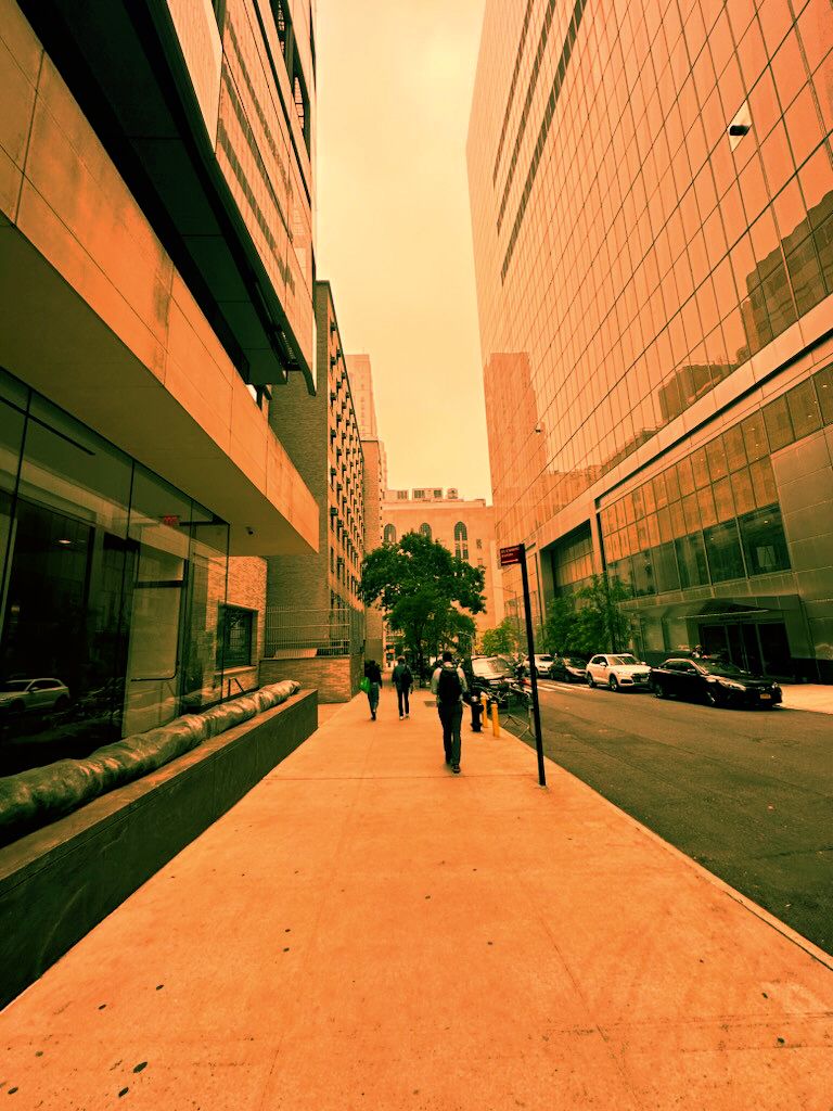Orange haze fills NYC