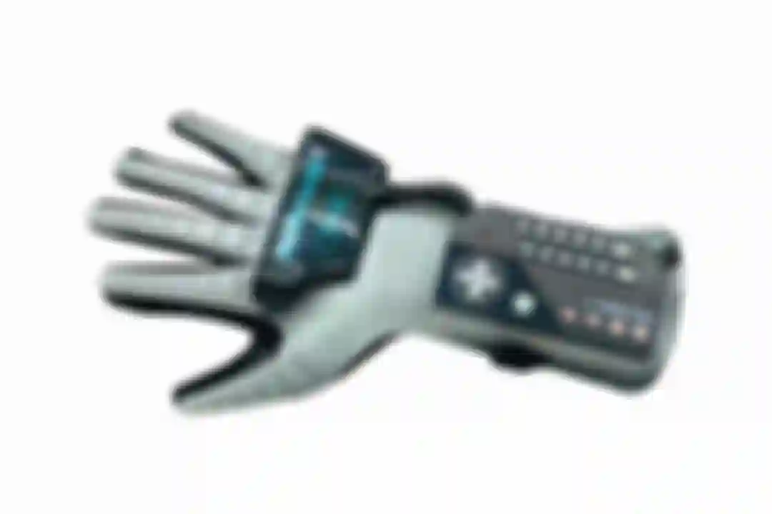 A Power Glove on a white background