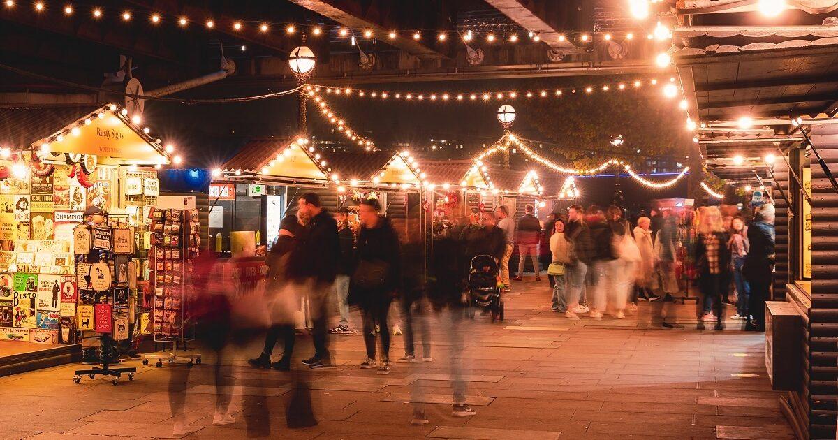 Image of Southbank Centre during Christmas market season