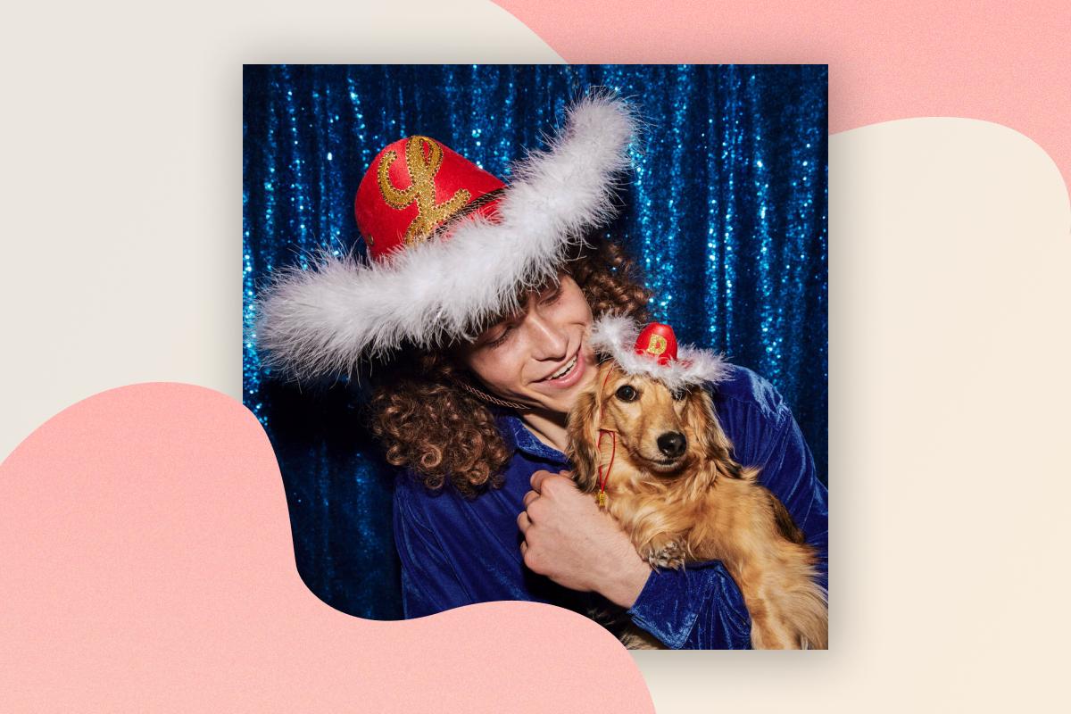 Personalised Petite Pet Christmas Cowboy Hat, by Sequin Souls