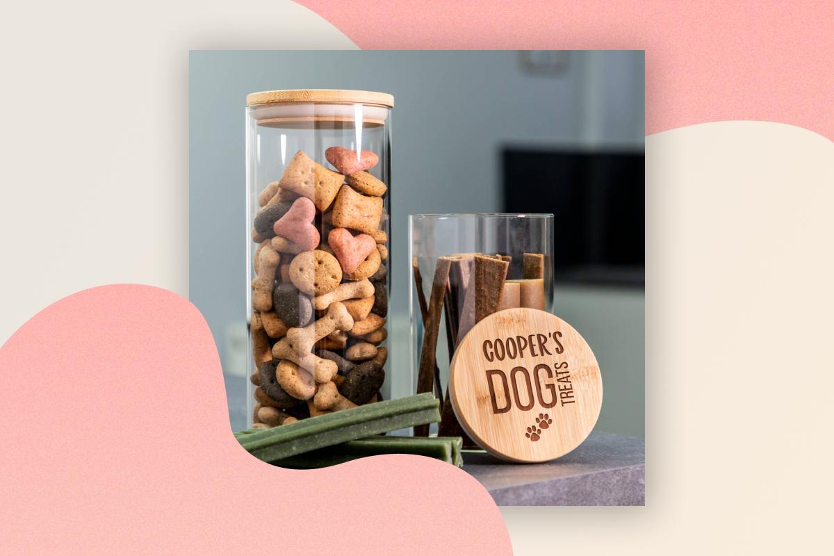 Personalised Pet Treat Jar, by Mirrorin