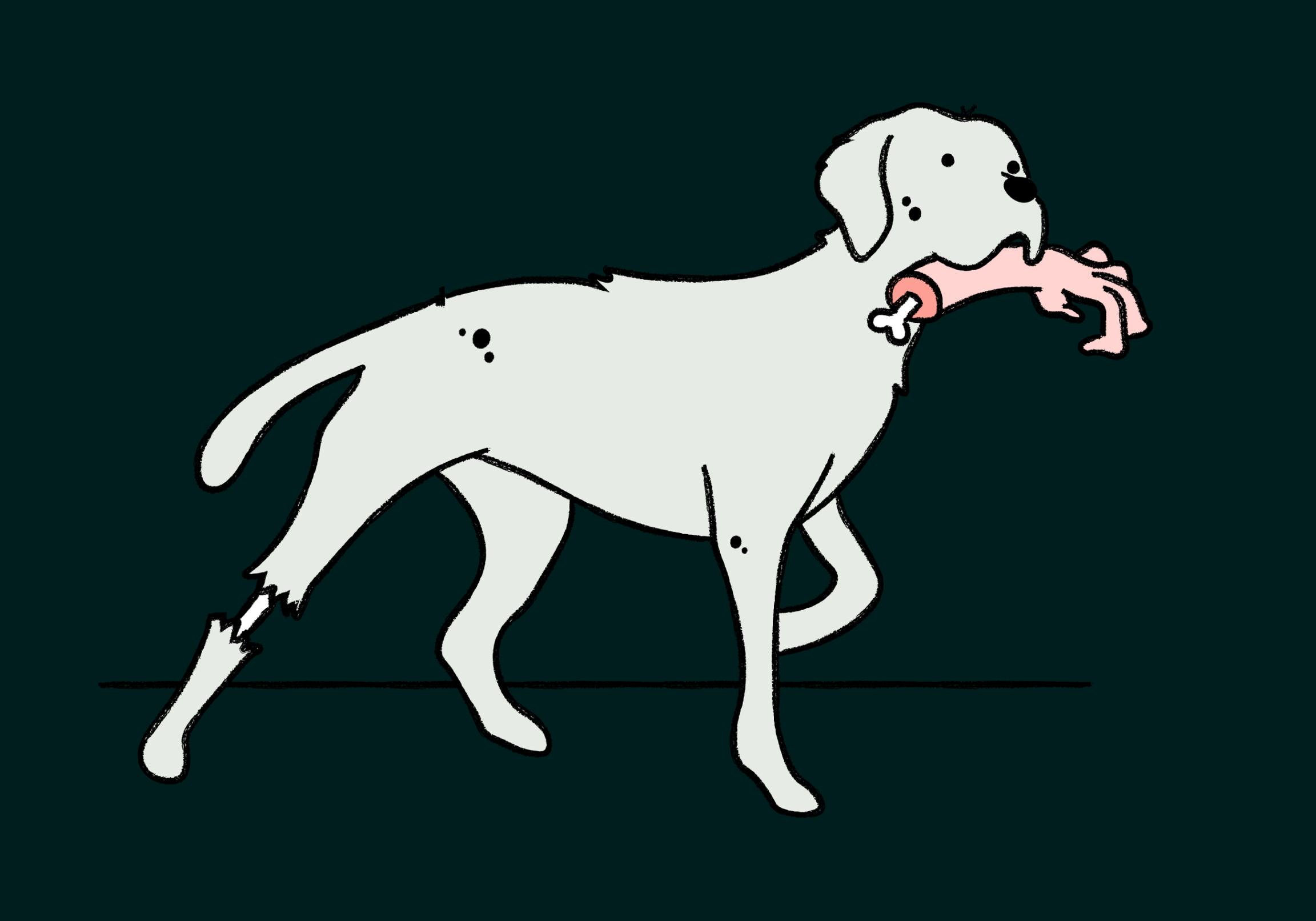 cartoon spooky dog