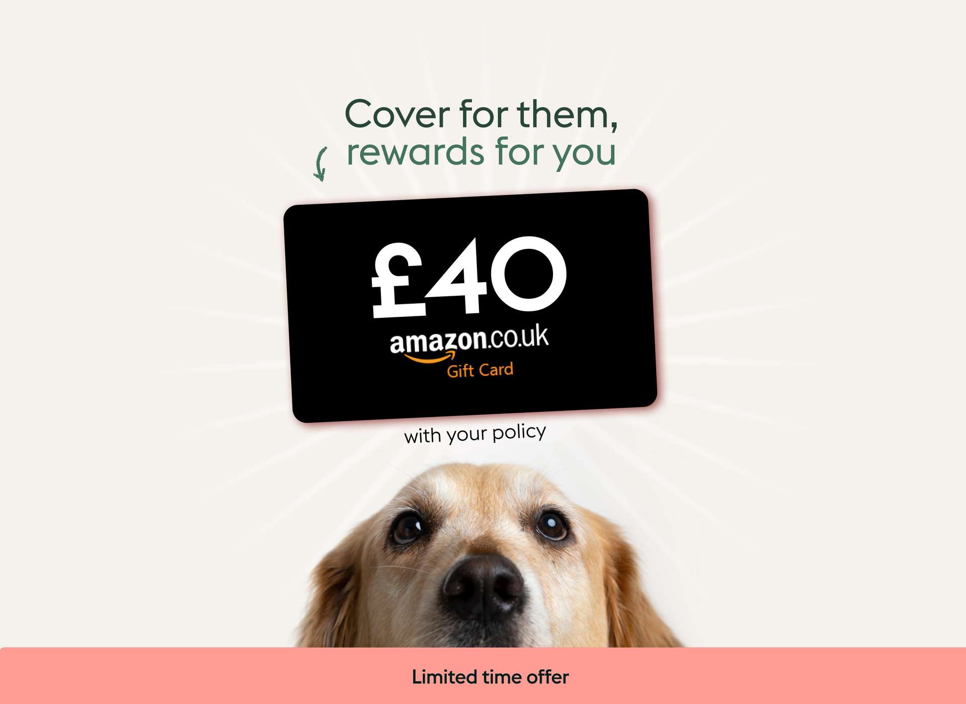 £40 amazon gift card with your policy