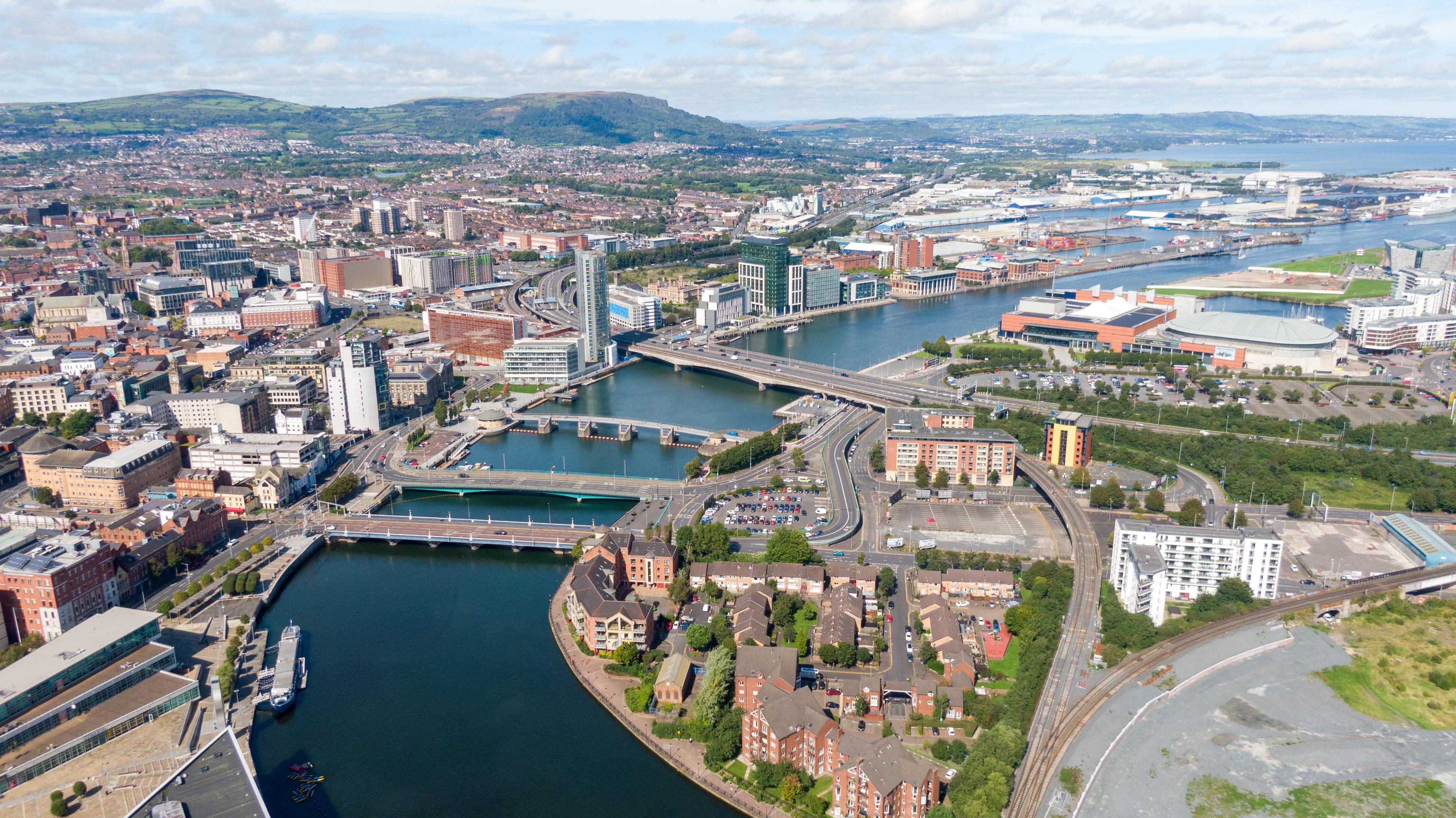 Aerial view of Belfast