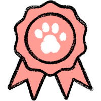 Rosette with a paw on it 