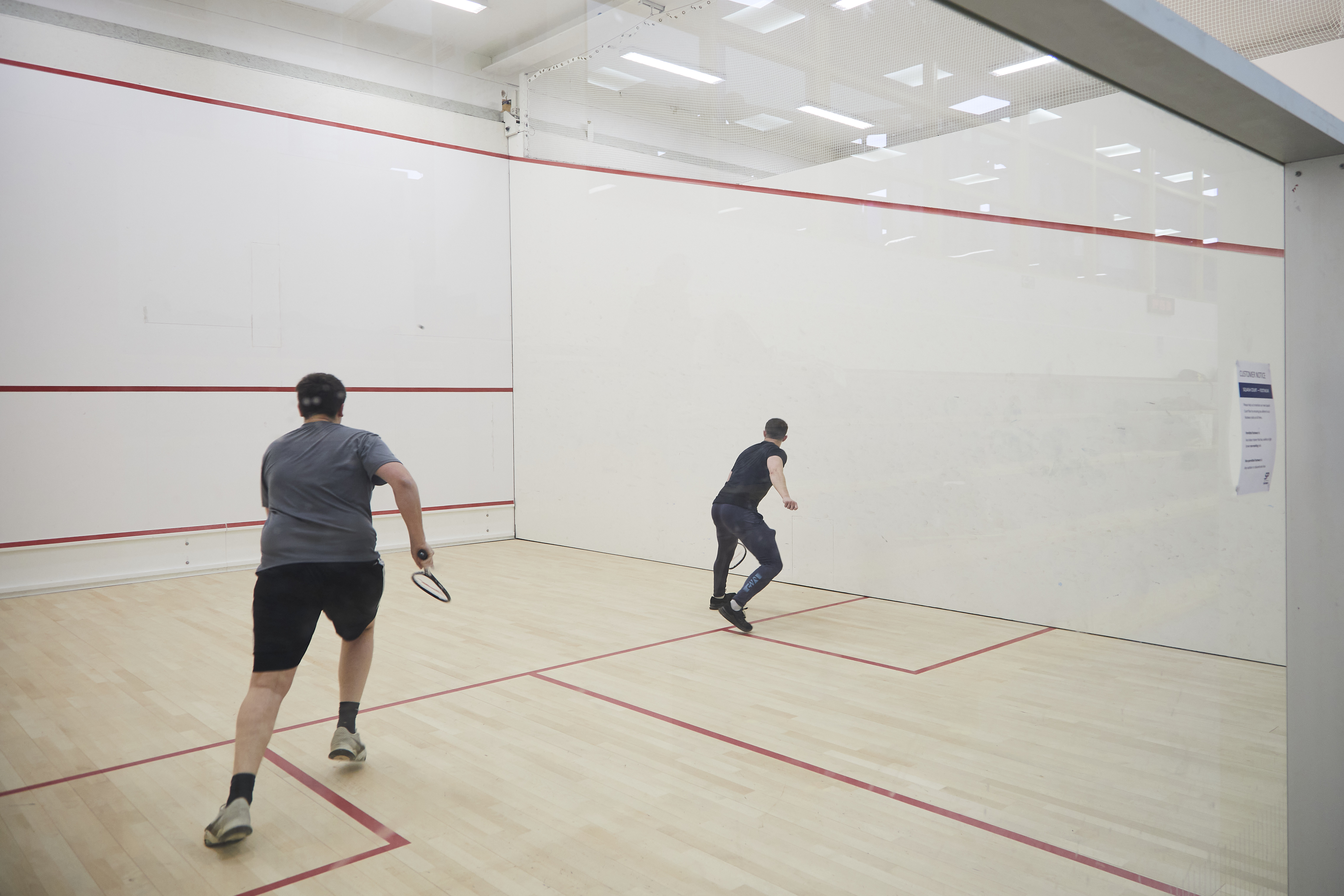 squash court shot