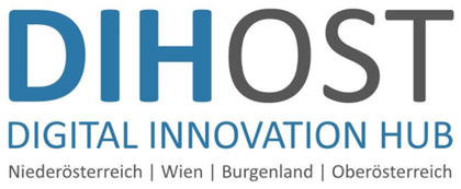 DIH-Ost Logo, Digital Innovation Hub Niederösterreich Wien Burgenland Oberösterreich