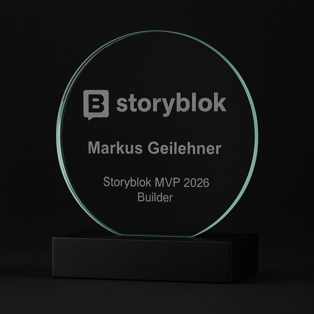 MVP Storyblok Markus Geilehner Award