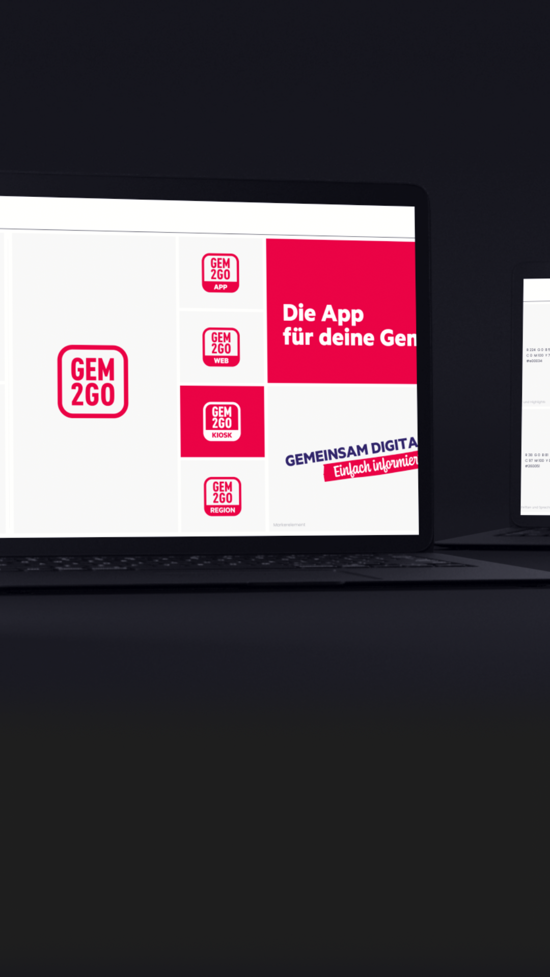Mockup zur Umsetzung der GEMMA Kampagne.