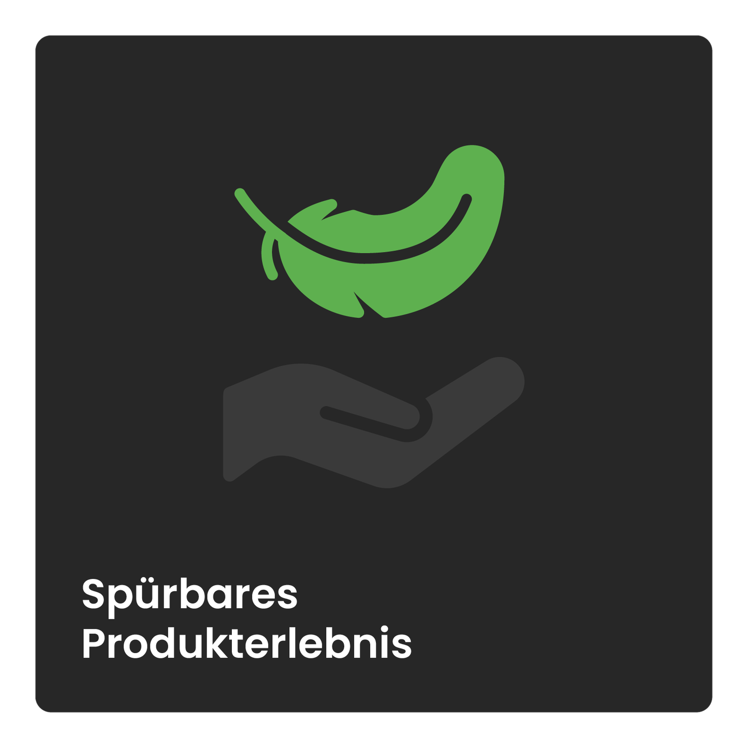 Icon für Spürbares Produkterlebnis.